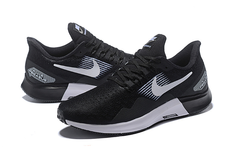 Men Nike Air Zoom Pegasus 35 Black White Shoes